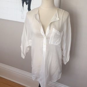 Kain white silk blouse S